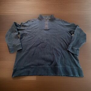 Bugatchi 1/4 Zip Sweater Jacket Adult XXL Blue Color Men's Pullover  (070)